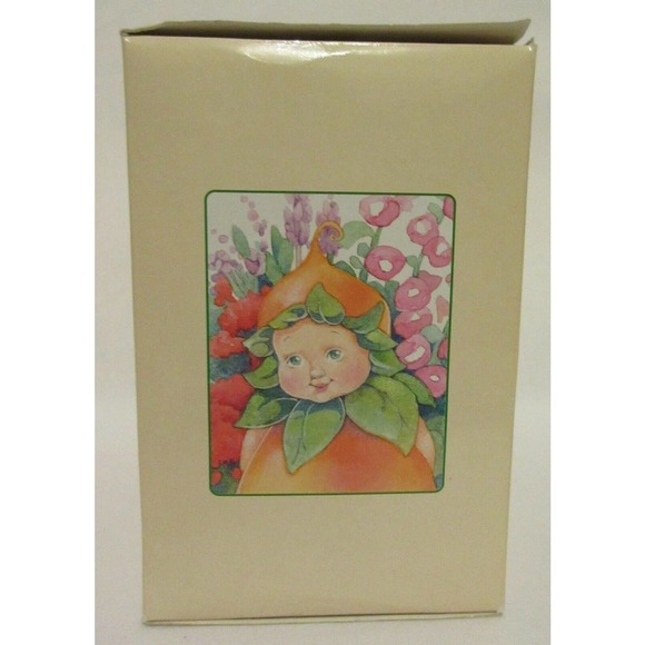 Department 56 In The Garden 2001 "I Love You Baby" 56.26604 Baby Peach Figure - Picture 7 of 10